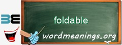 WordMeaning blackboard for foldable